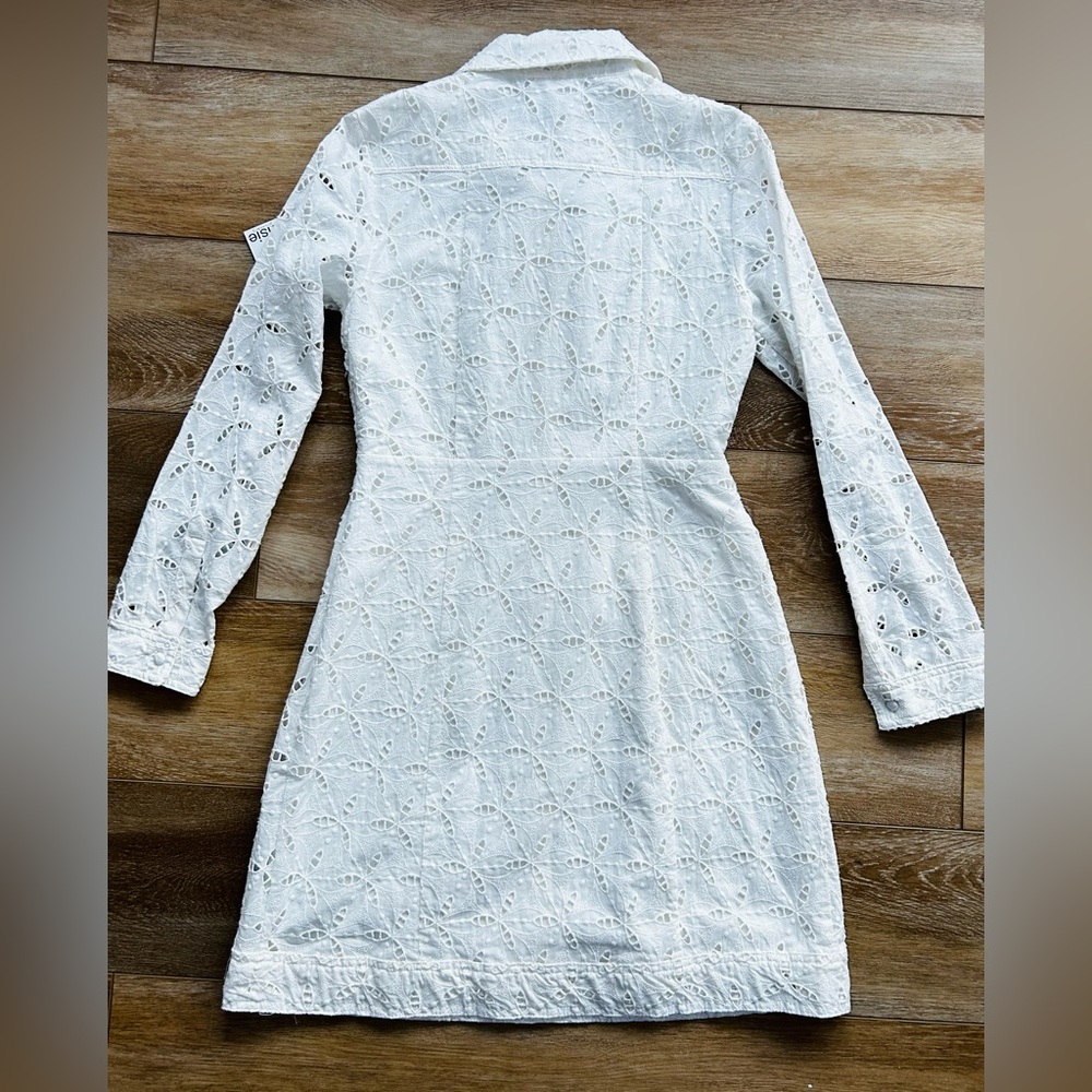 kenzie Cotton Eyelet Long-Sleeve Shirtdress - Picture 10 of 13